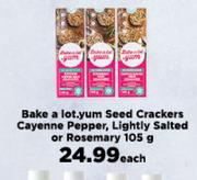Bake A Lot.Yum Seed Crackers (Cayenne Pepper, Lightly Salted Or Rosemary)-105g Each