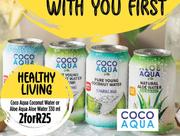 Coco Aqua Coconut Water Or Aloe Aqua Aloe Water-For 2 x 330ml