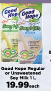 Good Hope Regular Or Unsweetened Soy Milk-1Ltr Each