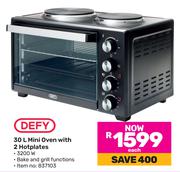 Defy 30Ltr Mini Oven With 2 Hotplates 837103