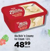 Ola Rich 'n Creamy Ice Cream-1.8L Each