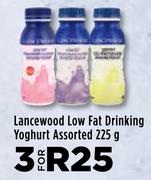 Lancewood Low Fat Drinking Yoghurt Assorted-For 3 x 225g