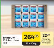 Rainbow Chicken Livers Tub-12 x 500g