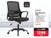 Linx Mali Mid Back Chair-Each