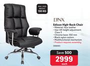 Linx Edison High Back Chair-Each