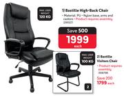 Bastille High Back Chair-Each