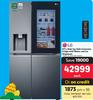 LG 611Ltr Side-By-Side Instaview Fridge With Water And Ice Dispenser GC-X257CQFS