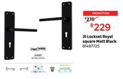 Fort Knox 3L Lockset Royal Square Matt Black 81497725
