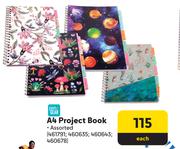 Pen Gear A4 Project Book Assorted-Each