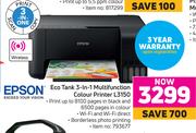 Epson Eco Tank 3-In-1 Multifunction Colour Printer L3150