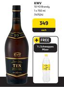KWV 10 Yo Brandy-750ml Each