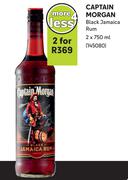 Captain morgan Black Jamaica Rum-For 2 x 750ml