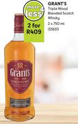 Grant's Triple Wood Blended Scotch Whisky-For 2 x 750ml