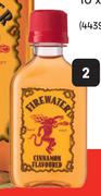 Firewater Cinnamon Flavoured Whisky-10 x 50ml
