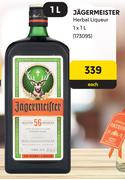 Jagermeister Herbal Liqueur-1L Each
