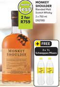 Monkey Shoulder Blended Malt Scotch Whisky-For 2 x 750ml