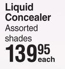 Yardley Liquid Concealer Assorted Shades-Each
