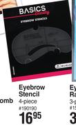 Basics Beauty Eyebrow Stencil 4 Piece