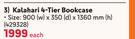 Kalahari 4 Tier Bookcase
