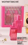 Women's Secret Intimate Delight Gift Set EDP 100ml Plus Free Body Lotion 200ml-Per Set