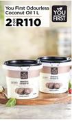 You First Odourless Coconut Oil-For 2 x 1L