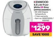 Kenwood 5.5Ltr Air Fryer (White Or Grey) HFP50.000GREY