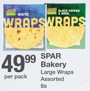 Spar Bakery Large Wraps Assorted-8's Per Pack