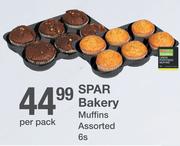 Spar Bakery Muffins Assorted-6's Per Pack