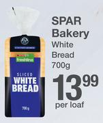 Spar Bakery White Bread-700g Per Loaf