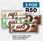Nestle Aero Dark, Milk, Duet Or Peppermint Chocolates-For 5 x 40g