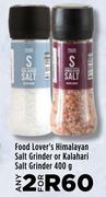 Food Lover's Himalayan Salt Grinder Or Kalahari Salt Grinder-For 2 x 400g