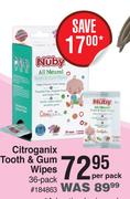 Nuby Citroganix Tooth & Gum Wipes 36 Pack-Per Pack