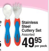 Nuby Stainless Steel Cutlery Set Assorted-Per Pack