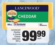 Lancewood Cheddar Or Gouda Cheese (Selected)-900g Each