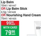 Bionike Proxera Lip Balm 10ml Or Lip Balm Stick 4.5g Or Nourishing Hand Cream 75ml-Each