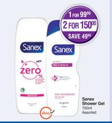 Sanex Shower Gel Assorted-750ml