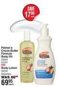Palmer's Cocoa Butter Formula Body Oil 250ml Or Body Lotion 400ml Assorted-Each