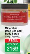 Mineraline Dead Sea Salt Body Scrub Assorted-500g Each