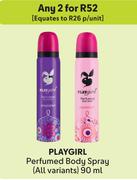 Playgirl Perfumed Body Spray (All Variants)-For 2 x 90ml