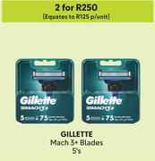 Gillette Mach 3+ Blades-For 2 x 5's