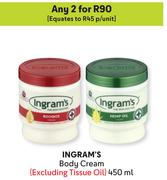 Ingram's Body Cream-For 2 x 450ml
