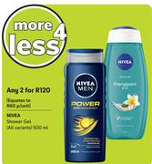 Nivea Shower Gel (All Variants)-For 2 x 500ml