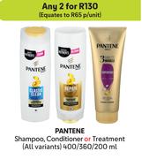Pantene Shampoo, Conditioner Or Treatment (All Variants)-For 2 x 400/360/200ml