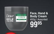 Dove Men + Care Face, Hand & Body Cream-400g