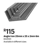 Angle Iron 25 mm x 25 x 2 mm x 6 m
