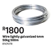 Wire Lightly Galvanized 4 mm 500 m-50Kg