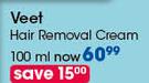 Veet Hair Removal Cream-100ml Each