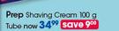 Prep Shaving Cream Tube-100g Each