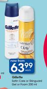 Gillette Satin Care Or Skinguard Gel Or Foam-200ml Each