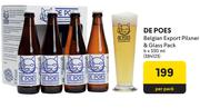 De Poes Belgian Export Pilsner & Glass Pack-4 x 330ml Per Pack